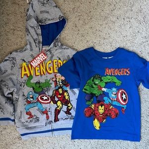 Marvel Avengers Boys Jacket and Shirt Set NWT
